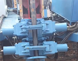 Construction site of jet grouting anchor cable